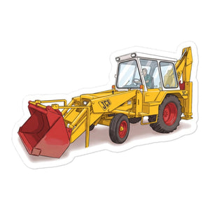 Furrow & Fields JCB 3C II | Bubble-free stickers Quality Farmers Merch