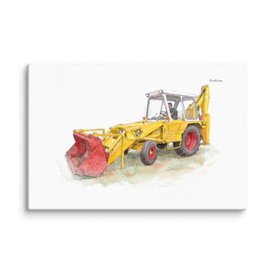 Furrow & Fields JCB 3C II Watercolor | Canvas Quality Farmers Merch