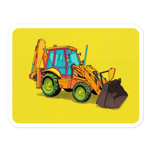 Furrow & Fields JCB 3CX Sitemaster Plus Pop Art | Bubble-free stickers Quality Farmers Merch