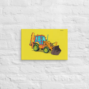 Furrow & Fields JCB 3CX Sitemaster Plus Pop Art | Canvas Quality Farmers Merch