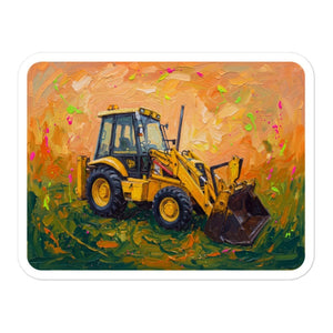 Furrow & Fields JCB 3CX Sitemaster Plus Splash Art | Bubble-free stickers Quality Farmers Merch