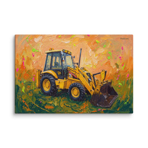 Furrow & Fields JCB 3CX Sitemaster Plus Splash Art | Canvas Quality Farmers Merch