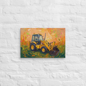 Furrow & Fields JCB 3CX Sitemaster Plus Splash Art | Canvas Quality Farmers Merch