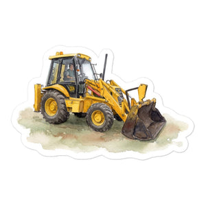 Furrow & Fields JCB 3CX Sitemaster Plus Watercolor | Bubble-free stickers Quality Farmers Merch