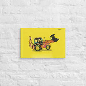 Furrow & Fields JCB 3CX Sitemaster SRS Pop Art | Canvas Quality Farmers Merch