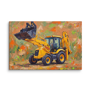 Furrow & Fields JCB 3CX Sitemaster SRS Splash Art | Canvas Quality Farmers Merch