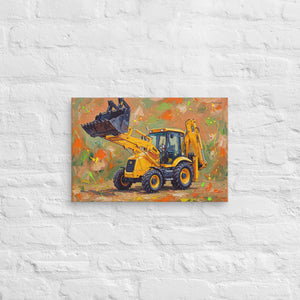Furrow & Fields JCB 3CX Sitemaster SRS Splash Art | Canvas Quality Farmers Merch