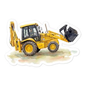 Furrow & Fields JCB 3CX Sitemaster SRS Watercolor | Bubble-free stickers Quality Farmers Merch