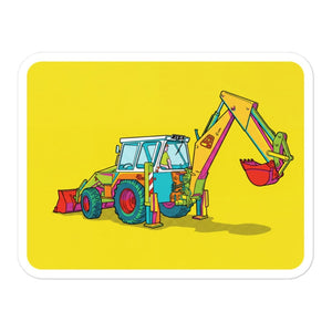 Furrow & Fields JCB 4D II Pop Art | Bubble-free stickers Quality Farmers Merch