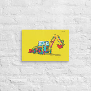 Furrow & Fields JCB 4D II Pop Art | Canvas Quality Farmers Merch