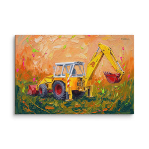 Furrow & Fields JCB 4D II Splash Art | Canvas Quality Farmers Merch