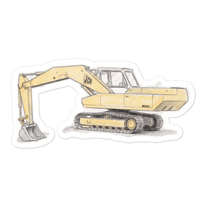 Furrow & Fields JCB 806 Pencil Sketch | Bubble-free stickers Quality Farmers Merch
