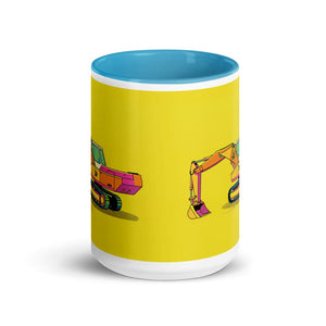 Furrow & Fields JCB 806 Pop Art | 15 oz Mug with Color Inside Quality Farmers Merch