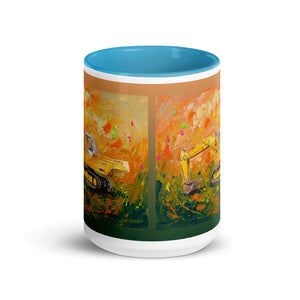 Furrow & Fields JCB 806 Splash Art | 15 oz Mug with Color Inside Quality Farmers Merch