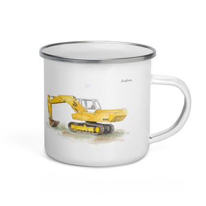 Furrow & Fields JCB 806 Watercolor | Enamel Mug Quality Farmers Merch