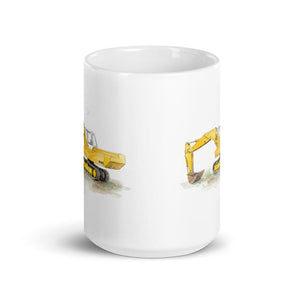 Furrow & Fields JCB 806 Watercolor | White Glossy Mug Quality Farmers Merch