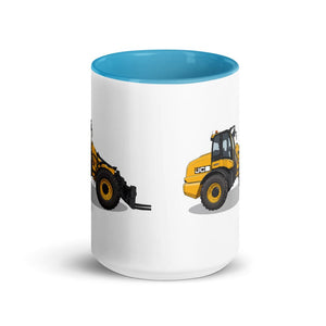 Furrow & Fields JCB TM420 | 15 oz Mug with Color Inside Quality Farmers Merch