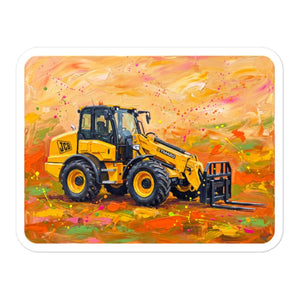Furrow & Fields JCB TM420 Splash Art | Bubble-free stickers Quality Farmers Merch