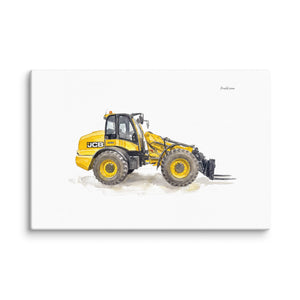 Furrow & Fields JCB TM420 Watercolor | Canvas Quality Farmers Merch