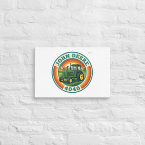 Furrow & Fields John Deere 4040 Retro Badge | Canvas Quality Farmers Merch