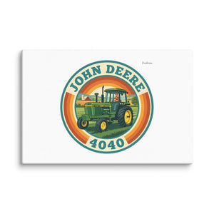 Furrow & Fields John Deere 4040 Retro Badge | Canvas Quality Farmers Merch
