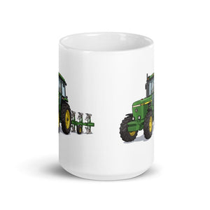 Furrow & Fields John Deere 4350 Illustration | White Glossy Mug Quality Farmers Merch