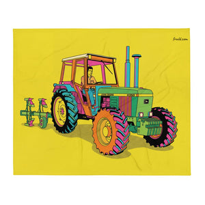 Furrow & Fields John Deere 4350 Pop Art | Throw Blanket Quality Farmers Merch