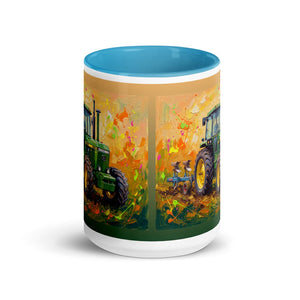 Furrow & Fields John Deere 4350 Splash Art | 15 oz Mug with Color Inside Quality Farmers Merch