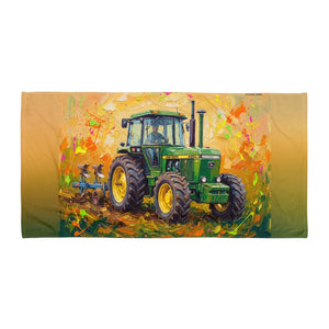 Furrow & Fields John Deere 4350 Splash Art | Beach Towel Quality Farmers Merch