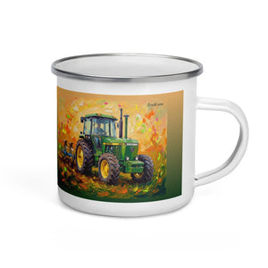 Furrow & Fields John Deere 4350 Splash Art | Enamel Mug Quality Farmers Merch