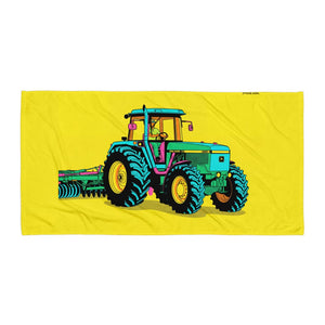 Furrow & Fields John Deere 4955 Pop Art | Beach Towel Quality Farmers Merch
