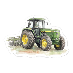 Furrow & Fields John Deere 4955 Watercolor | Bubble-free stickers Quality Farmers Merch