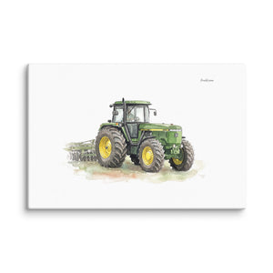 Furrow & Fields John Deere 4955 Watercolor | Canvas Quality Farmers Merch