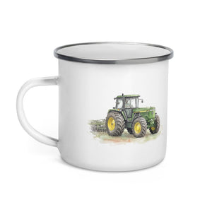 Furrow & Fields John Deere 4955 Watercolor | Enamel Mug Quality Farmers Merch