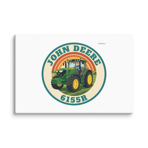 Furrow & Fields John Deere 6155R Retro Badge | Canvas Quality Farmers Merch