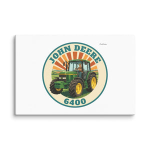 Furrow & Fields John Deere 6400 Retro Badge | Canvas Quality Farmers Merch