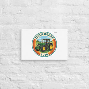 Furrow & Fields John Deere 6910 Retro Badge | Canvas Quality Farmers Merch