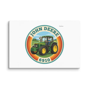 Furrow & Fields John Deere 6910 Retro Badge | Canvas Quality Farmers Merch