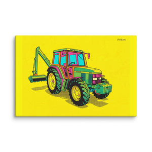 Furrow & Fields John Deere 6910 with Hedge Cutter Pop Art | Canvas Quality Farmers Merch