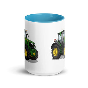 Furrow & Fields John Deere 6R 250 | 15 oz Mug with Color Inside Quality Farmers Merch