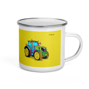 Furrow & Fields John Deere 6R 250 Pop Art | Enamel Mug Quality Farmers Merch