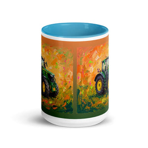Furrow & Fields John Deere 6R 250 Splash Art | 15 oz Mug with Color Inside Quality Farmers Merch