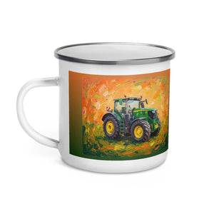 Furrow & Fields John Deere 6R 250 Splash Art | Enamel Mug Quality Farmers Merch