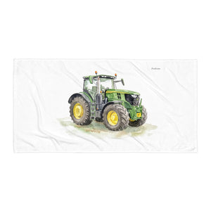 Furrow & Fields John Deere 6R 250 Watercolor | Beach Towel Quality Farmers Merch