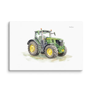 Furrow & Fields John Deere 6R 250 Watercolor | Canvas Quality Farmers Merch