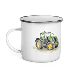 Furrow & Fields John Deere 6R 250 Watercolor | Enamel Mug Quality Farmers Merch