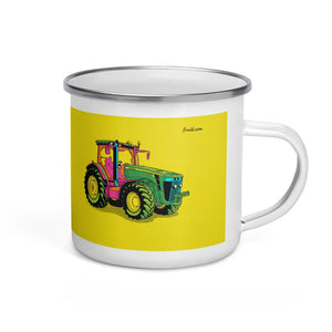 Furrow & Fields John Deere 8345R Pop Art | Enamel Mug Quality Farmers Merch