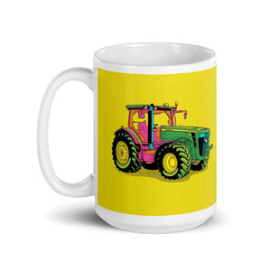 Furrow & Fields John Deere 8345R Pop Art | White Glossy Mug Quality Farmers Merch
