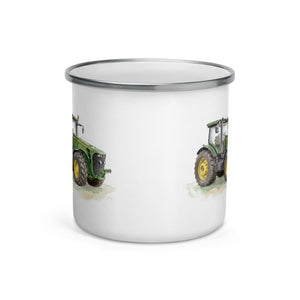Furrow & Fields John Deere 8345R Watercolor | Enamel Mug Quality Farmers Merch