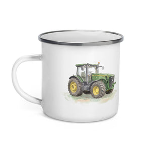 Furrow & Fields John Deere 8345R Watercolor | Enamel Mug Quality Farmers Merch